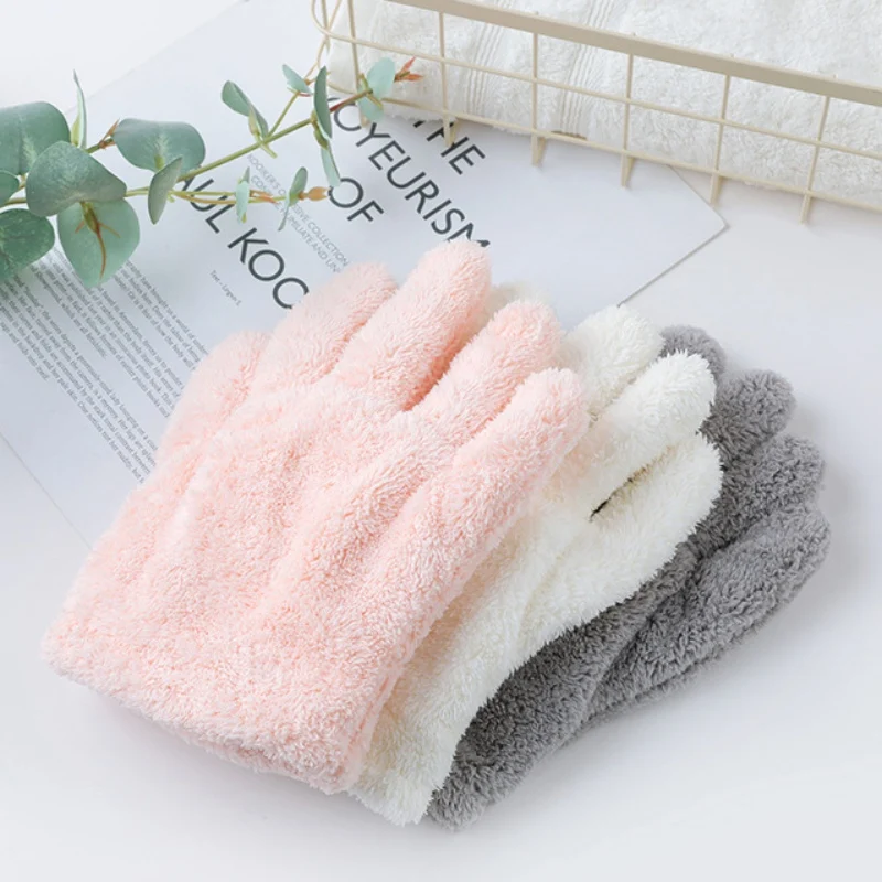 Перчатки для сушки волос поглотитель из микроволокна перчатки ультра мягкая перчатка полотенце для девушек женщин
