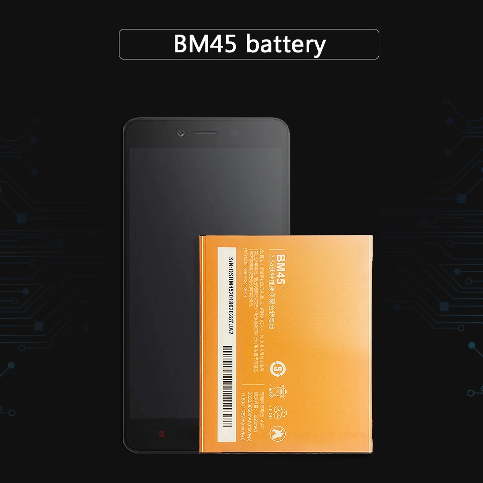 YKaiserin аккумулятор BM45 для Xiaomi Redmi Note2/для Красный Рис Hongmi Note2 3060mAh BM45 BM 45 батарея