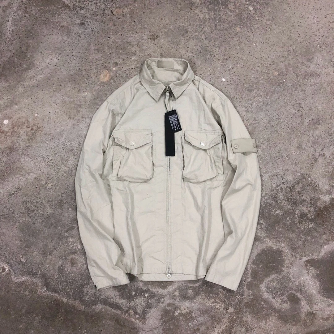 

2019s/w Ghost Collection Sleeve Compass Patched Men Pockets Jacket Windbreaker Stretwear Men Casual Jacket