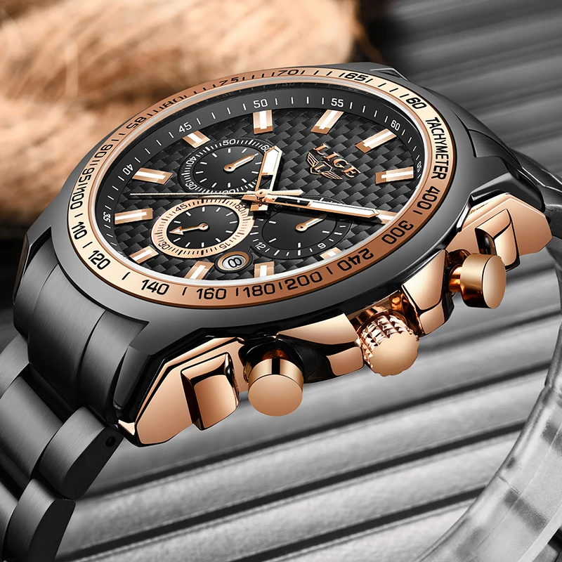 

LIGE 2020 New Fashion Watch Men Watches Top Brand Luxury Sport Clock Man Military Chronograph Quartz Watch Men Relogio Masculino