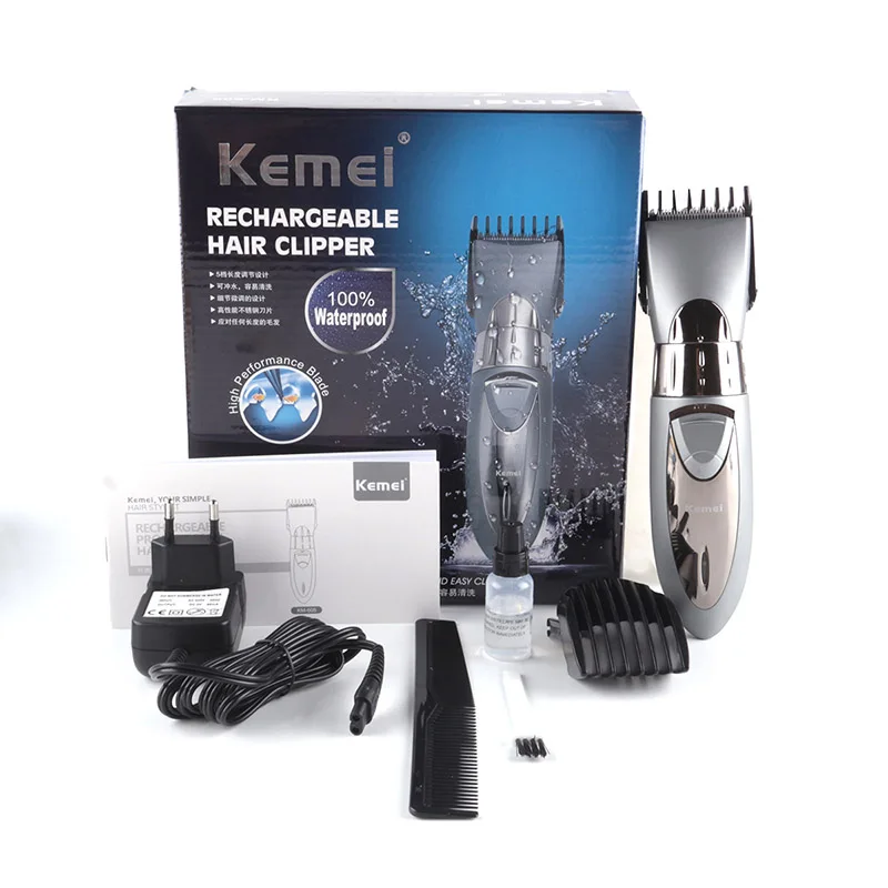 Kemei Водонепроницаемая машинка для стрижки воздуха электрический триммер для волос профессиональный станок для бритья волос для стрижки волос борода электрическая бритва KM-605