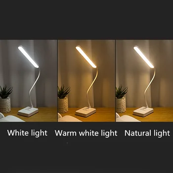 LED اللمس يعتم مصباح مكتبي USB شحن القراءة حماية العين الجدول ضوء التعلم غرفة نوم غرفة المعيشة الإضاءة كتاب مصابيح - Image 3