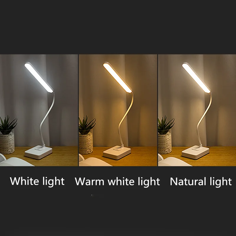 LED touch dimming desk lamp USB charging reading eye protection table light learning bedroom living room lighting book lamps 3