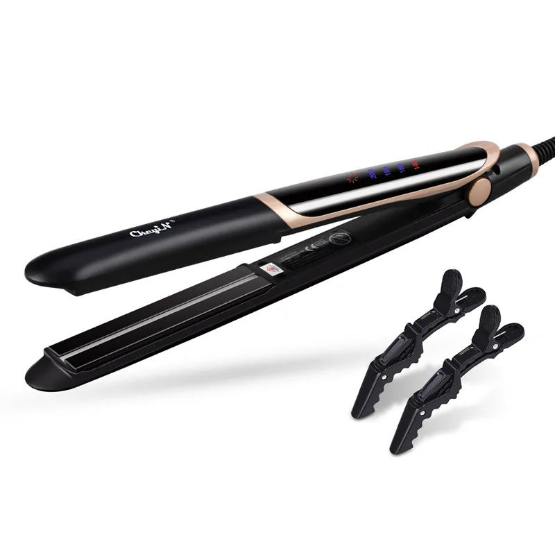 Infrared Hair Straightener Curler Flat Iron Professional Negative Ion Straightening Curling Corrugation LED Styling Tool 53 | Красота и