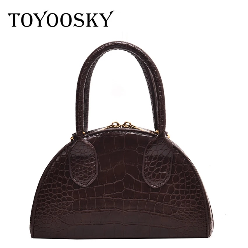 

TOYOOSKY Crocodile Pattern Leather Women's Handbags Luxury Designer Messenger Bags For Female Shell Type Ladies Hand Bags Bolsa