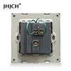 Jhjch Luxury Crystal Tempered Glass Panel 1 Gang 2 Way Light Switch On / Off Wall Switch With LED Indicator 16A AC 250V ► Photo 3/6