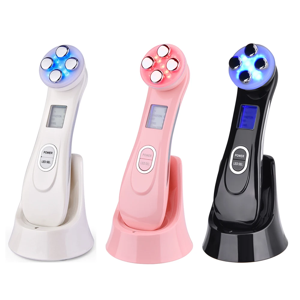 5 in 1 LED Radiofrequency Facial Skin Tightening Anti Aging Wrinkles Blackhead Reduce Skin Rejuvenation LED 1