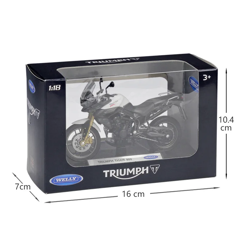 WELLY 1:18 TRIUMPH Tiger 800 Коллекционная модель мотоцикла из сплава игрушка для детей
