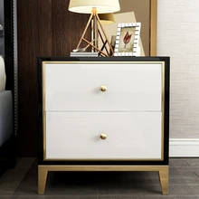 Белый черный Современный Железный литой золотой тумбочка кофе диван конец прикроватный столик мебель для дома постельный шкаф спальня