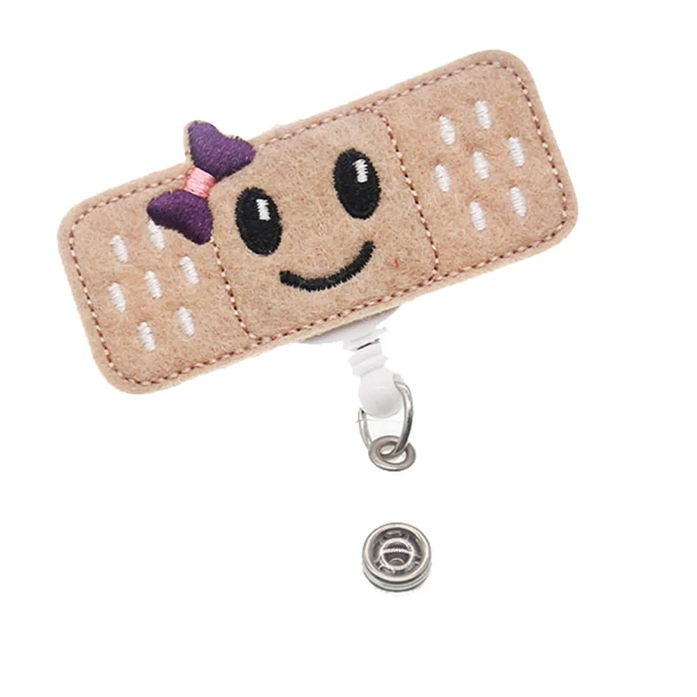 

Free shipping 360° swivel clip New Design ID Badge Holder Reel Clip Cute Pattern