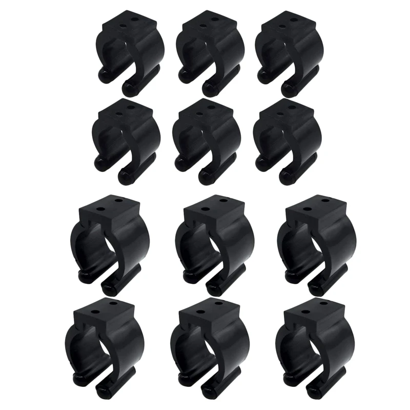 

12 Pieces Regular Fishing Pole Rod Holder Storage Clips Rack 2 Style & 6 Pcs Each Style- Big for Hold Handle, Small for Hold Y