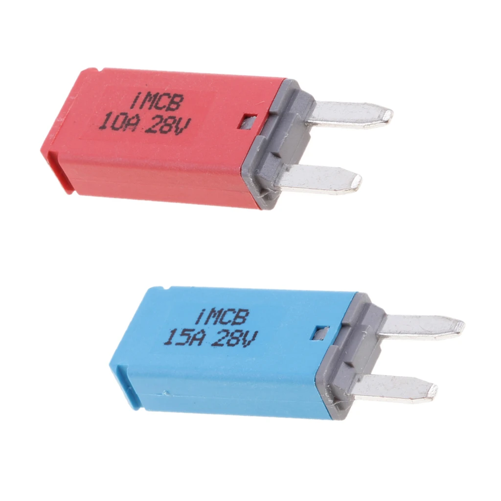 2pcs 15A+10A ATM Mini Blade Fuse Color Coded Car Boat Electrical Protection