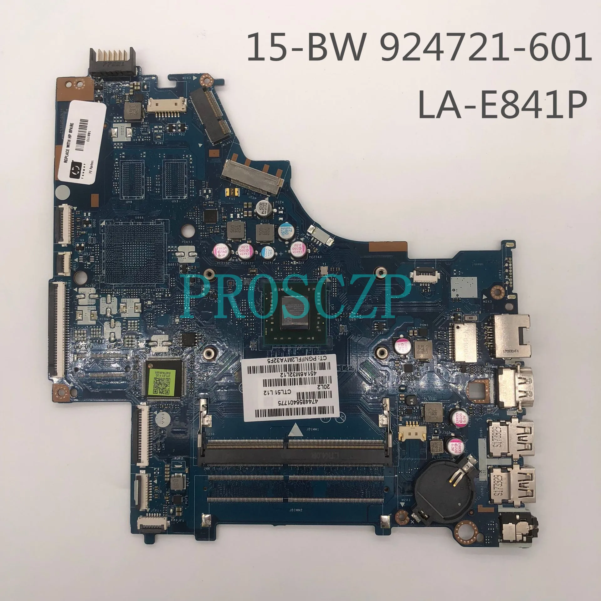 Материнская плата для ноутбука HP 15-BW 924721-601 924721-501 924721-001 с процессором E2-9000E 100%
