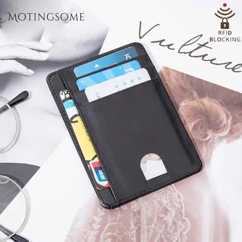 

Fashion Slim Card &ID Holder RFID Blocking Square Minimalism Short Style Credit Card Cover Coin Purse Luxury Design Red 2020 New