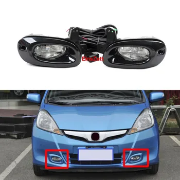 

1set Car Fog Lamp Assembly For Honda Fit/Jazz 2011-2013 Front Bumper Lamp Halogen Bulb Daytime Running Light with Covers