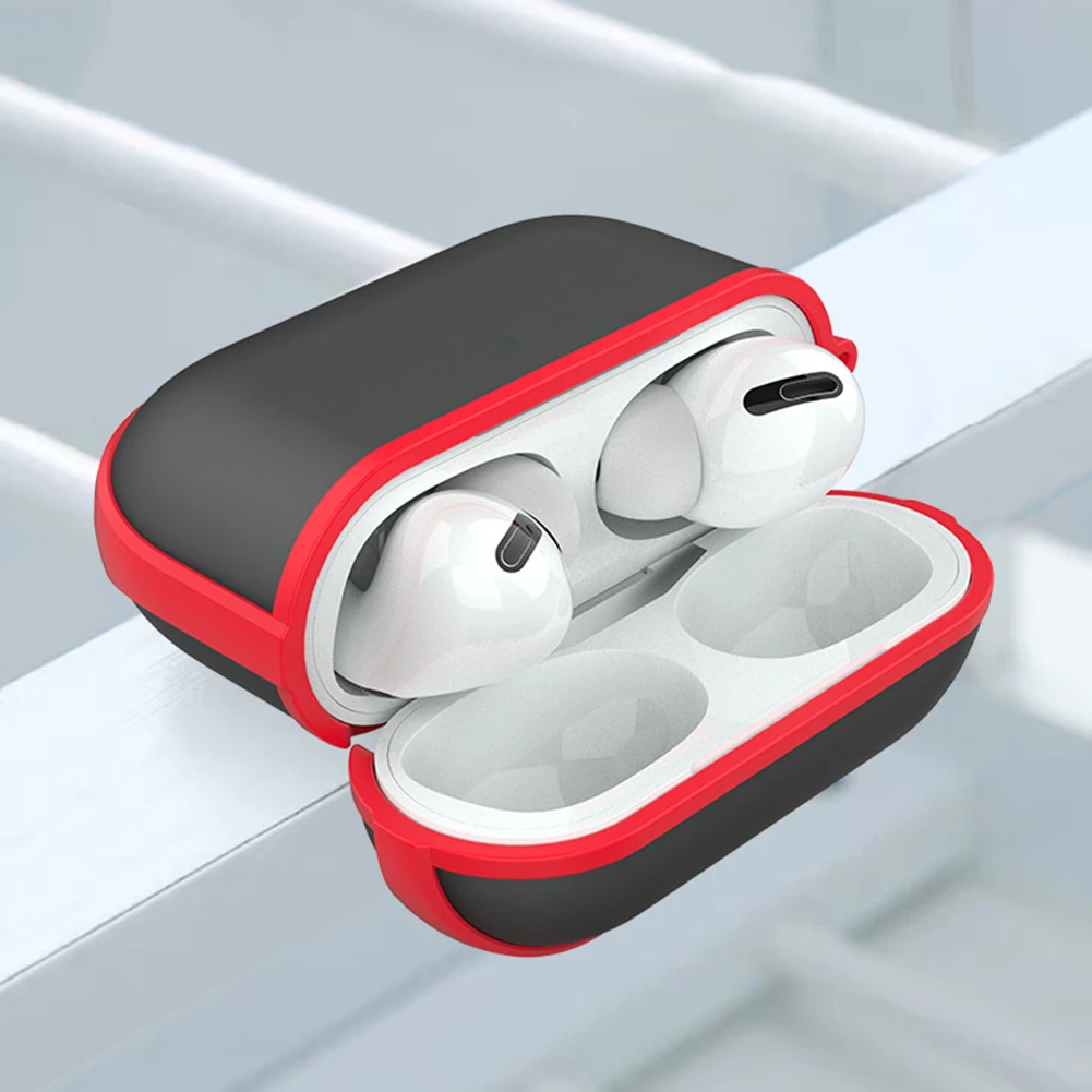 Матовый кожаный Прозрачный чехол для наушников для AirPods 3 2 1 шт. матовый чехол для Air Pods Pro противоударный чехол для хранения всего тела - Цвет: Red for AirPods 3