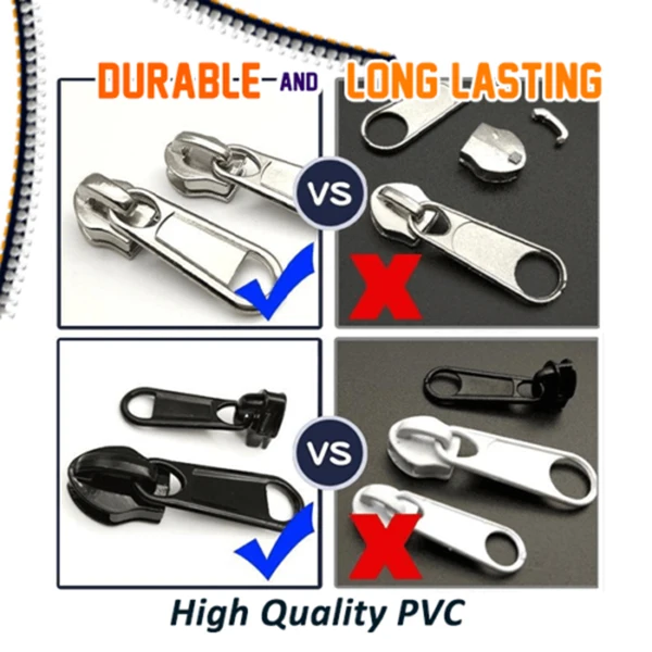 6/12 шт исправить застежкой-молнией застежка-молния головка Универсальная Замена Комплект Мгновенный ремонт застежка-молния удобный, полезный и