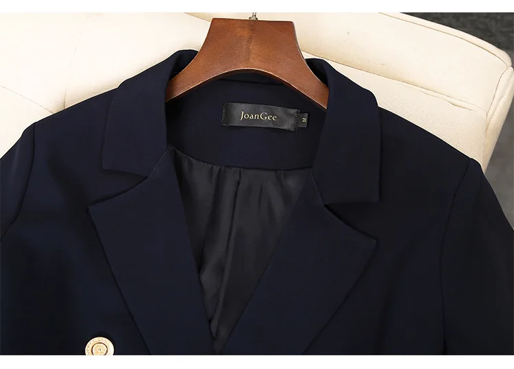 High-quality professional women's blazer 2020 Casual fashion double-breasted jacket feminine Elegant suit plus size M-5XL