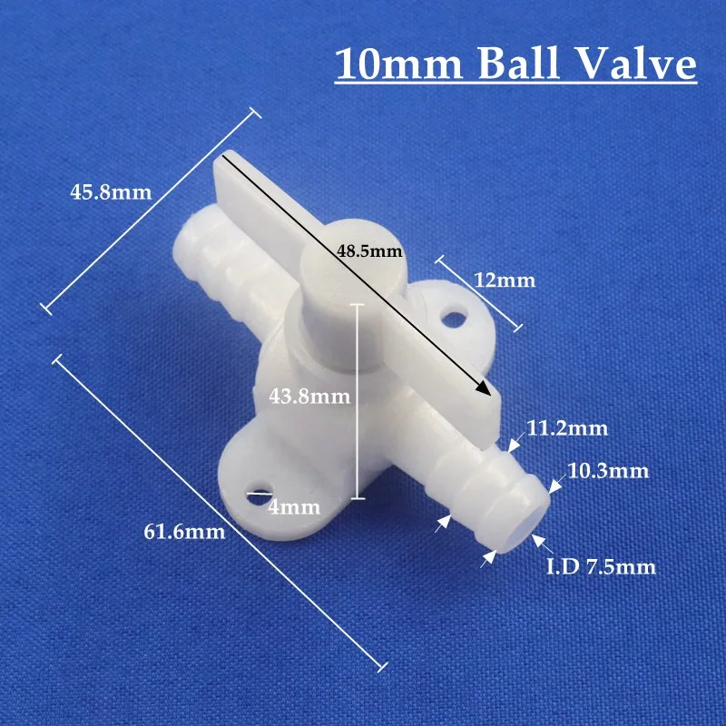 Wholesale Price 10mm Plastic Barbed Connectors Ball Valve Aquarium Fish Tank Air Pump Aerator Soft Pipe Hose Switch