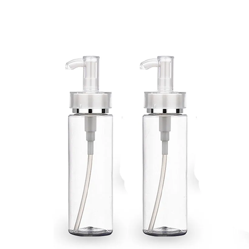 

2pcs 160ml 200ml Empty Dumb Lotion pump bottle pet pure dew cosmetic packaging Essential oil bottle shampoo Shower Gel Bottling