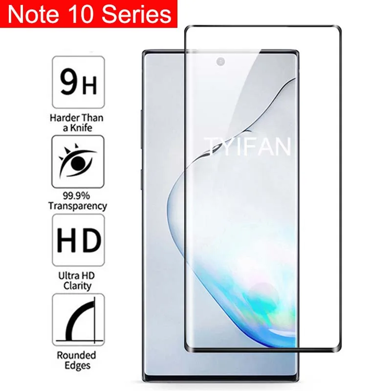 Чехол для телефона из закаленного стекла Samsung Note 10 Plus Pro защитный стеклянный