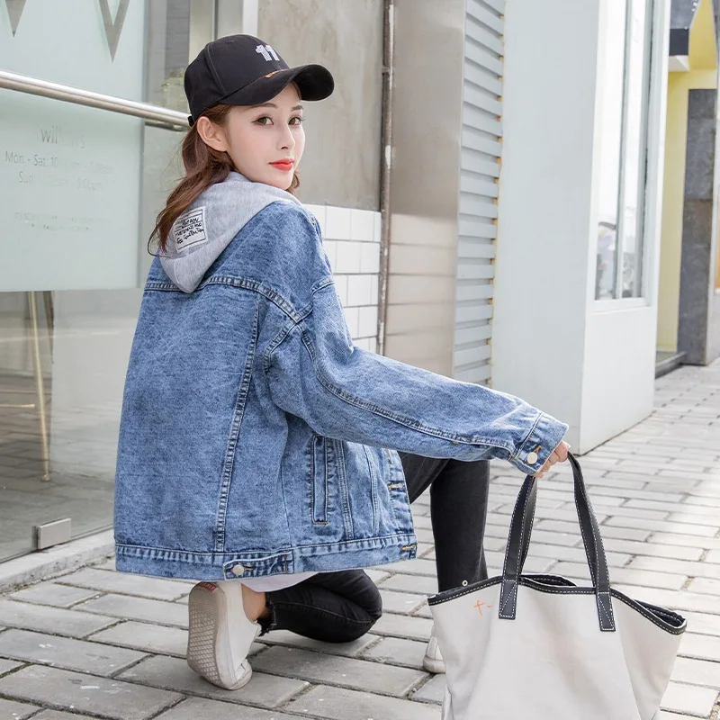 

Jeans Coat Women's Spring And Autumn 2019 New Style Korean-style Harajuku-Style Loose-Fit Short Embroidered Very Fairy of Popula