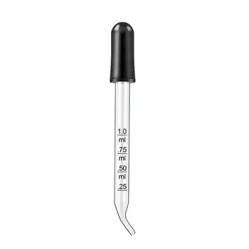 

Scale bure Glass Dropping Pipette increments of 0.25mL/0.5ml Oil Plastic Cover Bottle Black Dropper For Essential R3V3