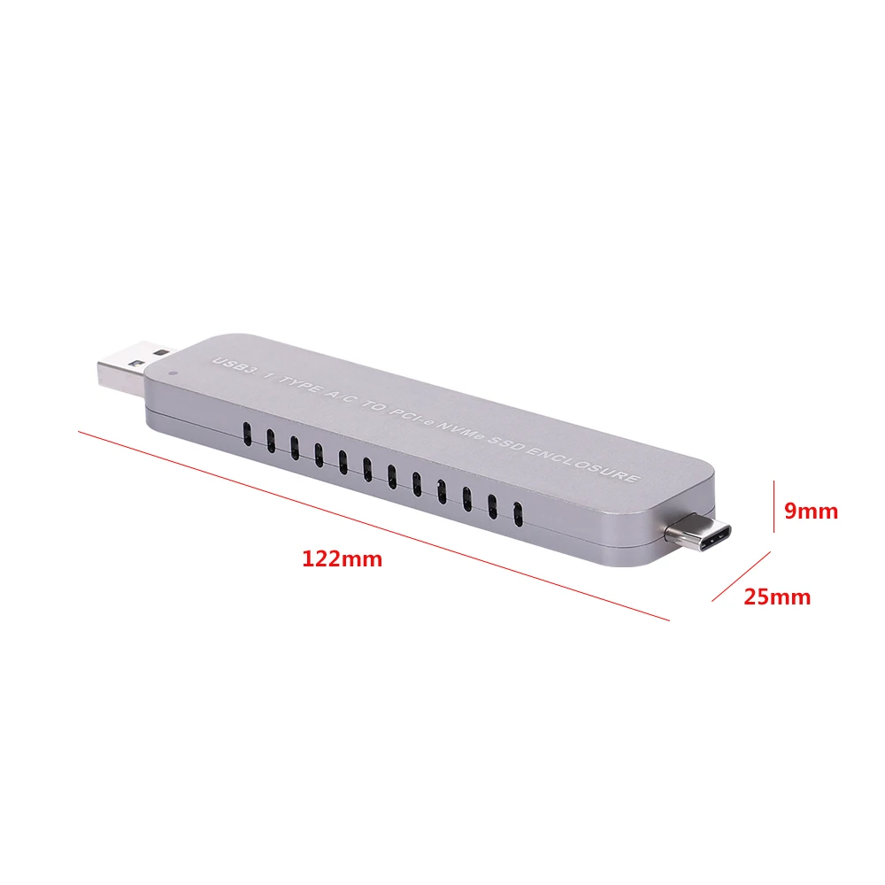 USB 3,1 Тип A/C PCI-e NVMe M.2 SSD HDD корпус адаптерной карты Портативный жесткого диска Plug& Play