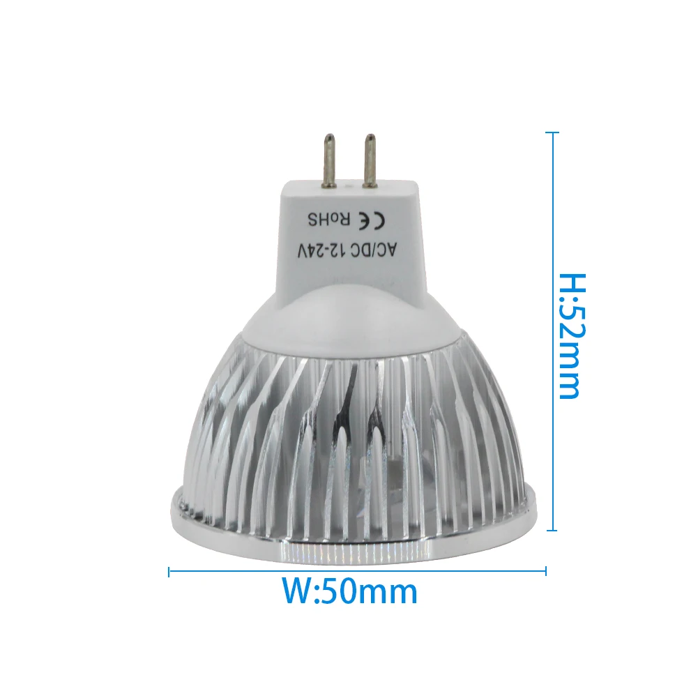 Светодиодный точечный светильник mr16, 3W, 12 В, 24 В, ламповый светильник, алюминиевый корпус, высокое качество, 60 градусов, энергосберегающая лампа, потолочный светильник, 12 В, 24 В