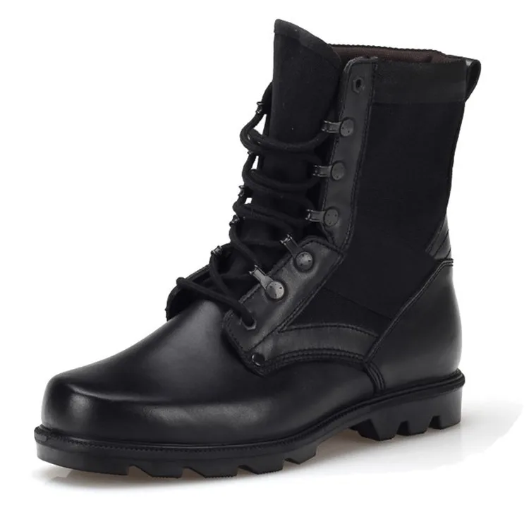 

07 Combat Boots Double-Density Combat Boots Genuine Leather Tactical Boots Full-grain Leather Tube Martin Boots Men And Women-07