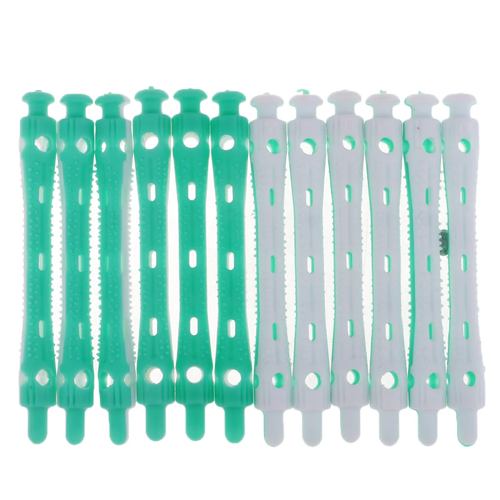 12 Pieces Hair Styling Perm Rod Hair Clip Curler Hair Perm Roller Maker Salon Barber Hairdressing Styling Tools - Various Color
