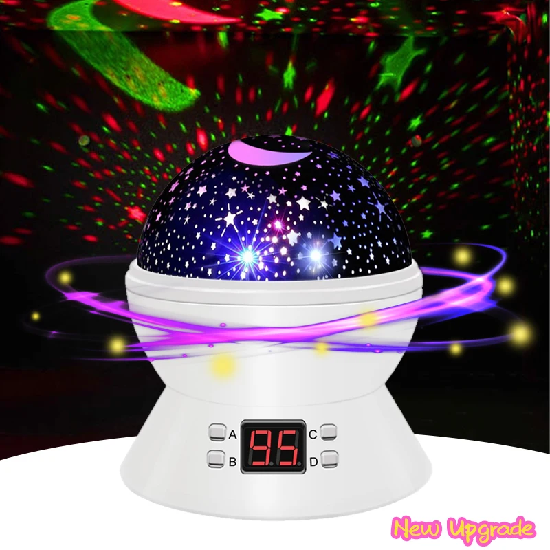 

BRELONG Upgrade LED Colorful Rotating Starry Sky Projection Lamp Indoor Bedroom Night Light Children's Birthday Gift