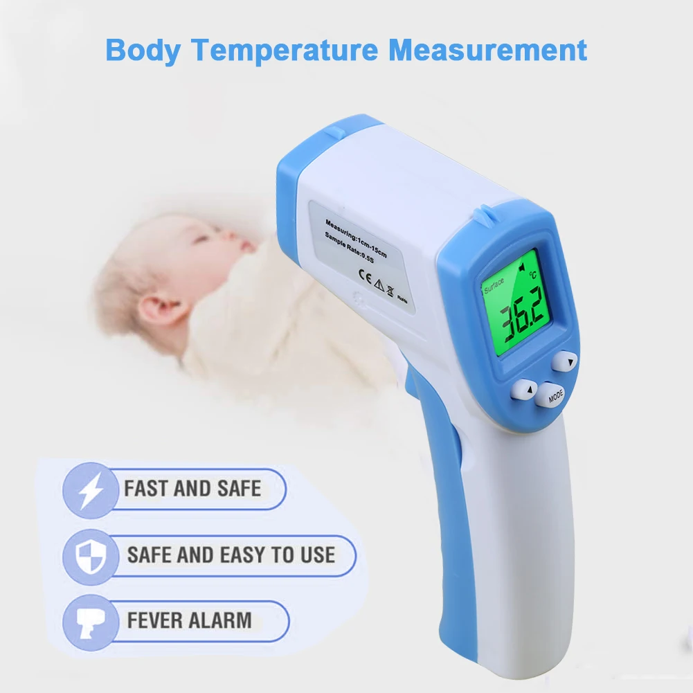 

Digital Multifunction Infrared Thermometer Non Contact LCD Backlight Baby Adult Forehead Body Medical Temperature Monitor CE