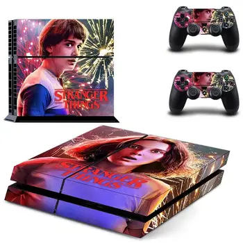 

Stranger Things PS4 Skin Sticker Decal For Sony PlayStation 4 Console and 2 Controllers PS4 Skins Sticker Vinyl