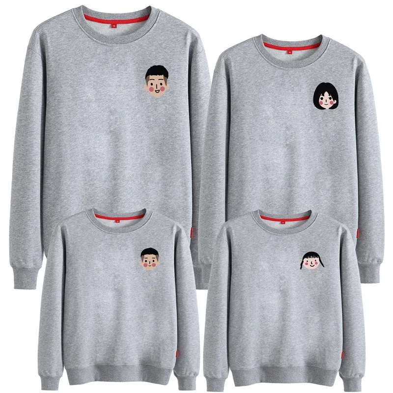 LOOZYKIT Семейные комплекты свитер верхняя Праздничная рубашка для год подходящая друг к другу одежда Отец для мамы, сына, дочери мамы и ребенка детская зимняя одежда - Цвет: gray