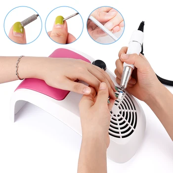 

60W Strong Power Nail Dust Collector Vacuum Cleaner with 2 Dust Collecting Bag For Nail Dust Fan Vacuum Cleaner Nail Art Salon