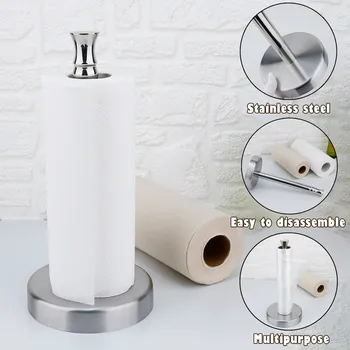 

Vertical Convenient Stainless Steel Kitchen Towel Rack Bedroom Storage Roll Fresh-keeping bag tissue storage rack