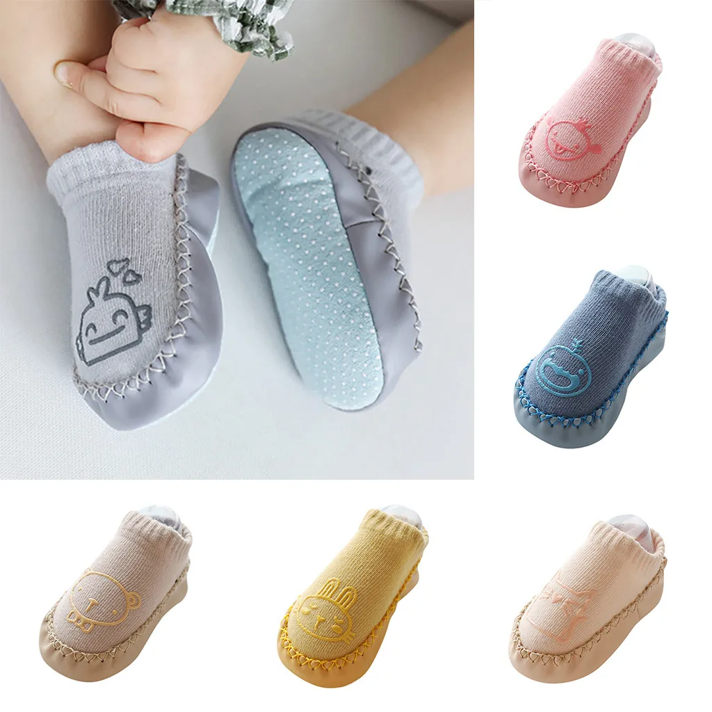 Нескользящие носки для малышей короткие носки для малышей Детские носки-Тапочки