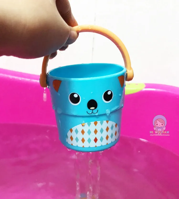 Детские водные игрушки, Мультяшные детские игрушки для купания, детские игрушки из песка, пластиковые ведерки унисекс для детей 1-3-5 лет