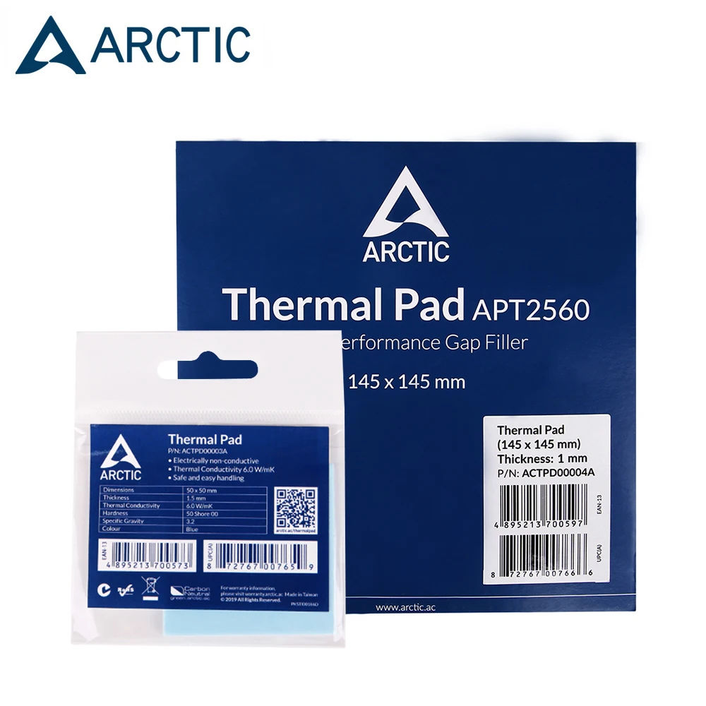 ARCTIC Thermal Pad 6,0 W/mK conductividad 0,5/1,0/1,5mm Junta térmica