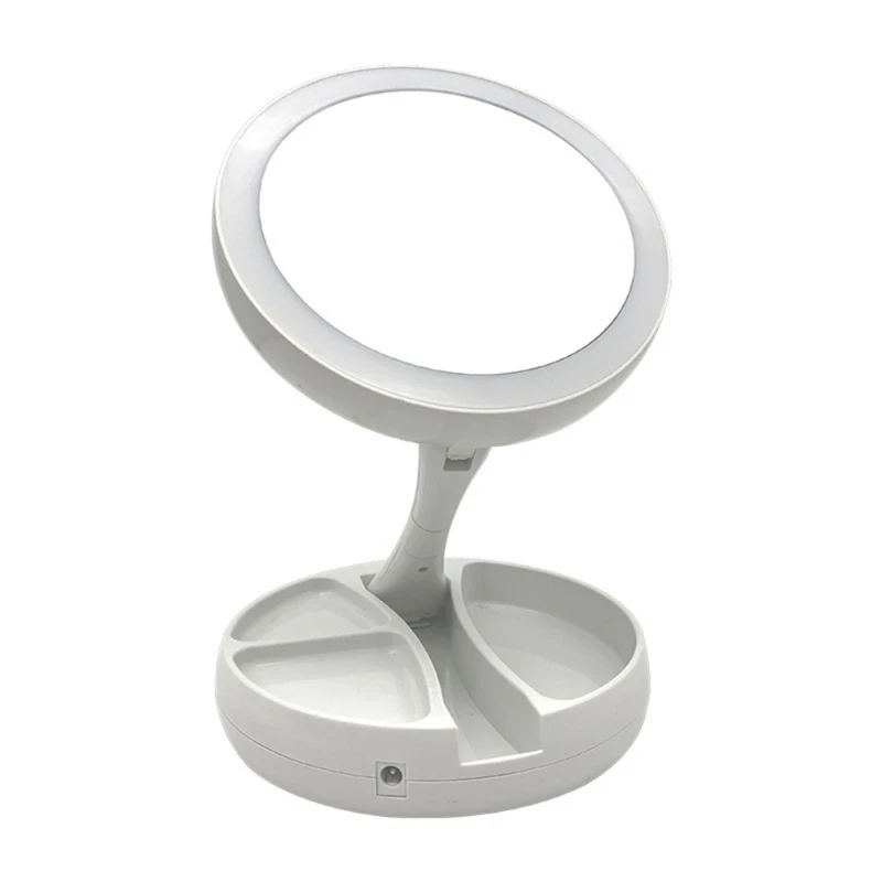 

Makeup Mirror LED Light Flexible 7X Double Sided Magnifying Mirror Mirror Portable Illuminated Folding Compact Mirror