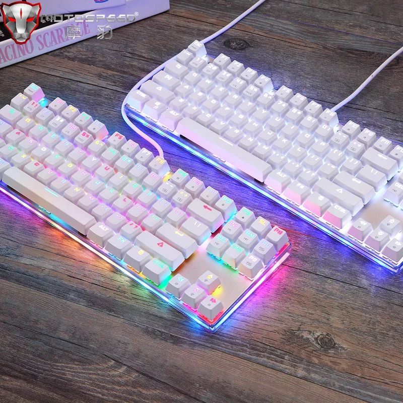  MOTOSPEED K87S USB Wired Keyboard Mechanical Keyboard Gaming Keyboards Customized LED RGB Backlit w