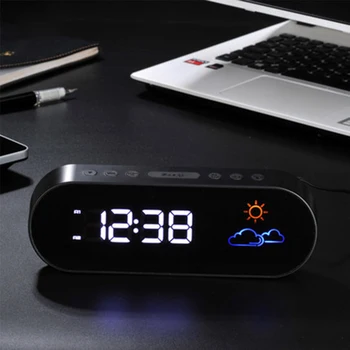 

Bedside Snooze Luminous Alarm Clock Radio Smart Led Display Colck Despertador Digital Alarms Creative Electronic Wooden 50A0095