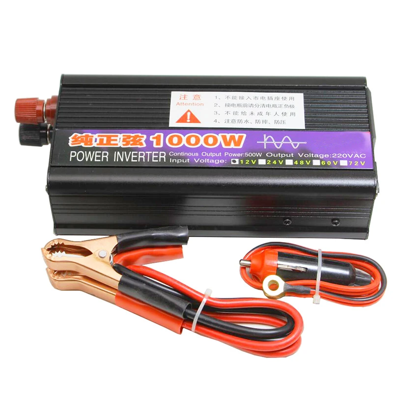 hoofdstad krijgen repertoire Ac 12V 24V 48V 60V Naar 110V 220V 1000W Auto Power converter Omvormer  Zuivere Sinus Omvormer Auto Omvormer 50Hz 60Hz|Omvormers & Converters| -  AliExpress