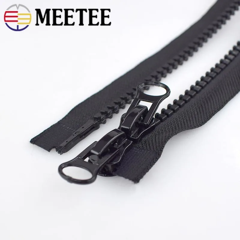 Meetee 2 шт. 60 300 см двойными собачками good Market смолы застежки молнии для шитья куртки