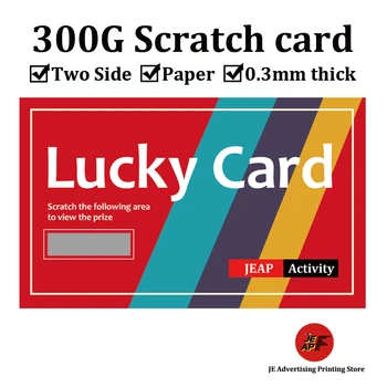 

500pcs Coating Print Paper Scratch Card Business Square Raffle Card ID Lucky Lottery Cards Ticket Design Calling Custom Printing