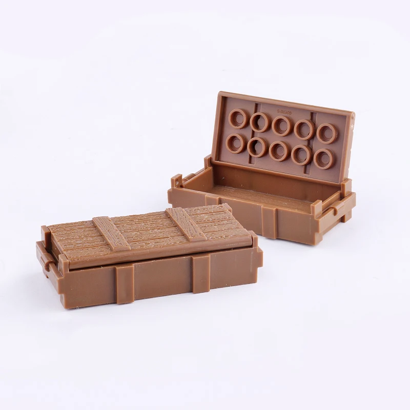 

Military Series Building Moc Blocks Figures Weapons Big Size Box Storage Crates Assemble Toy For Soldier Army X408