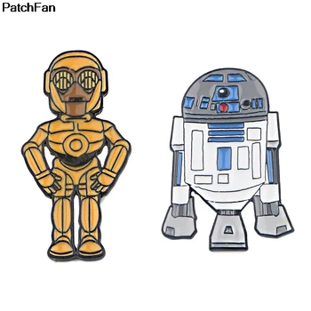 

20pcs/lot A3090 Patchfan Movie Robot Enamel Pin Metal Cute Collar Pins and Brooches for Women Men Brooch Jewelry Lapel Pin Badge
