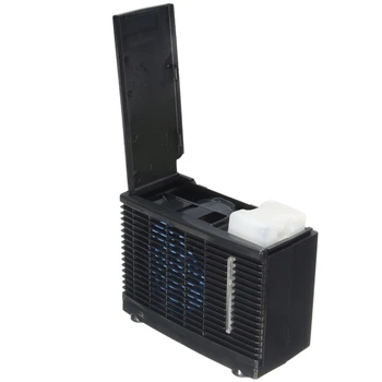 

12V Portable Car Air Conditioner Fan Mini Cooling Fan Water Ice Evaporative Air Conditioner Black