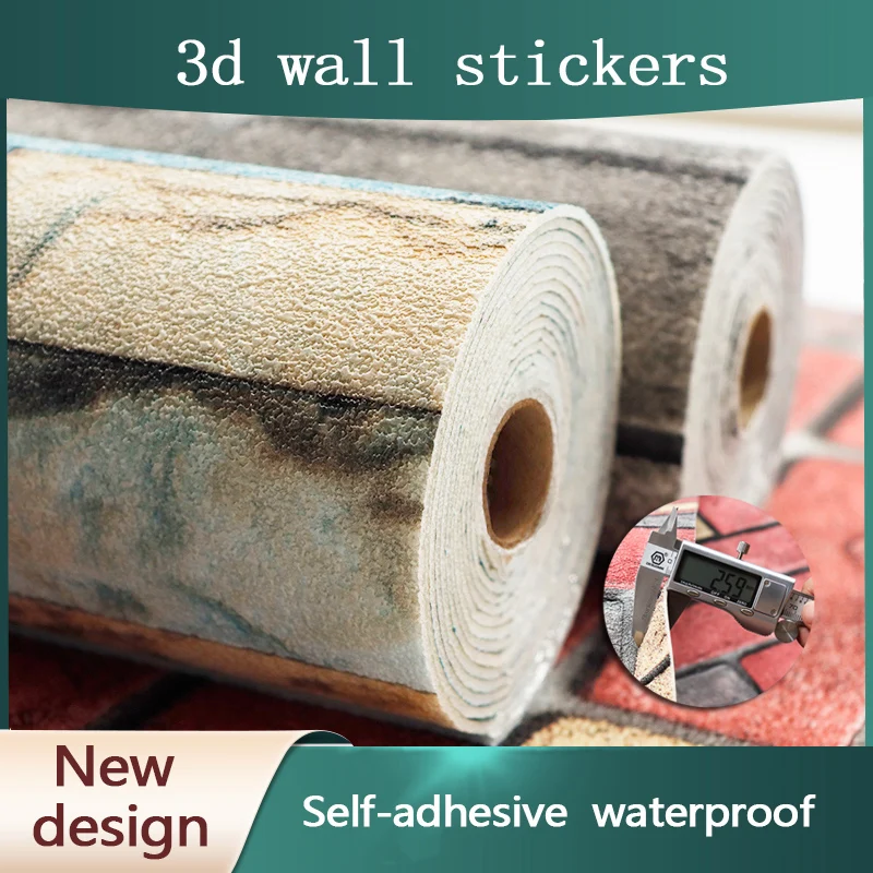 3D Wallpaper 3D Self-Adhesive Wall Sticker Wall Panel Waterproof And Moisture-Proof Flame Retardant Kitchen Bathroom Living Room non slip kitchen mat moisture proof aluminum film drawer liner for refrigerator cabinet mat waterproof solid color cabinet pad